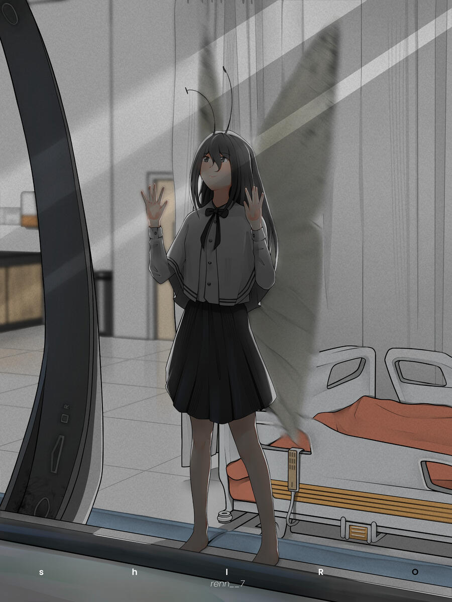 a hospital patient reincarnated as a tiny white butterfly